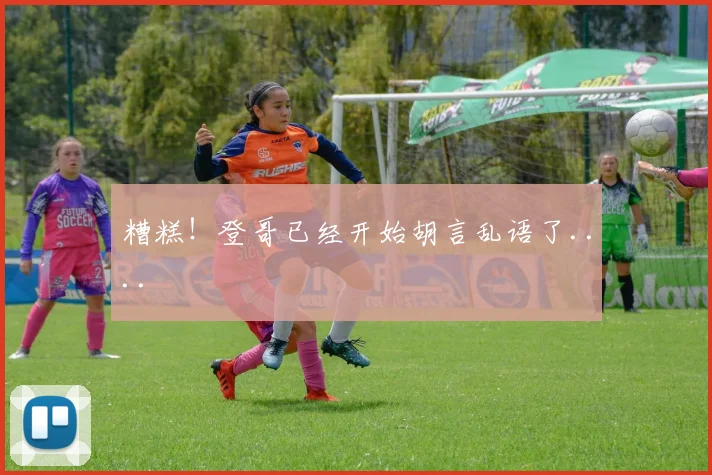 糟糕！登哥已经开始胡言乱语了....